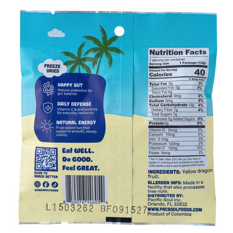 Yellow Dragon Fruit Crunchy Superfruit Bites